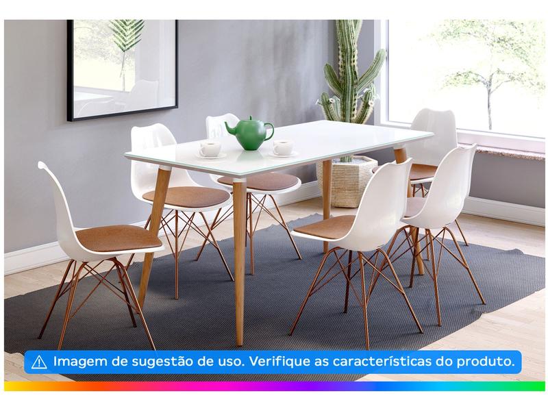 MESAR HAUS 教科書 6冊セット Mesa de Jantar 6 Lugares Retangular Branca Casa D Veneza - Outros